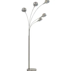 vidaXL Lamp staand 5xE14 200 cm zilverkleurig