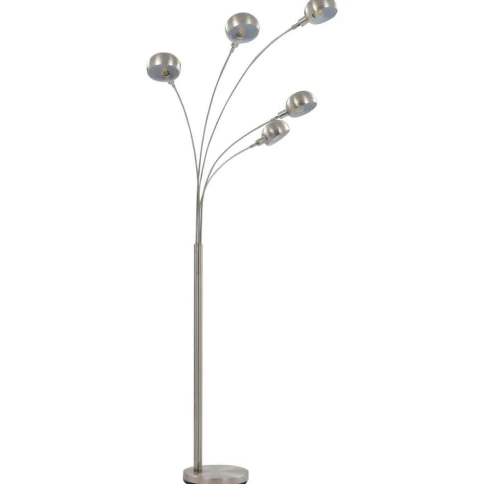 vidaXL Lamp staand 5xE14 200 cm zilverkleurig