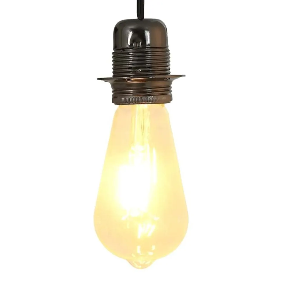 vidaXL Lamphouders 2 st glanzend zwart E27