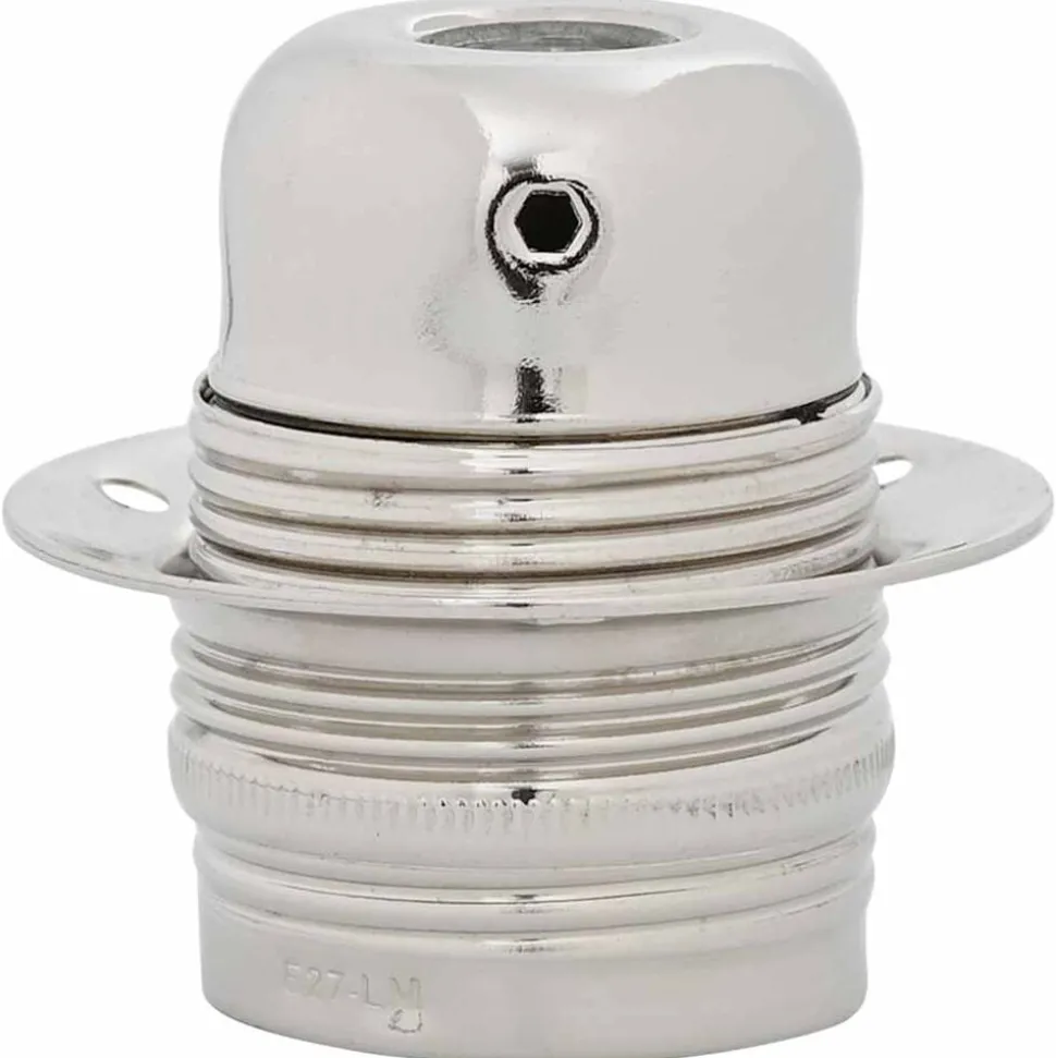 vidaXL Lamphouders 2 st nikkel satijn E27