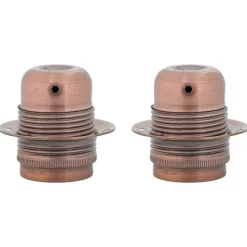 vidaXL Lamphouders 2 st rood brons E27