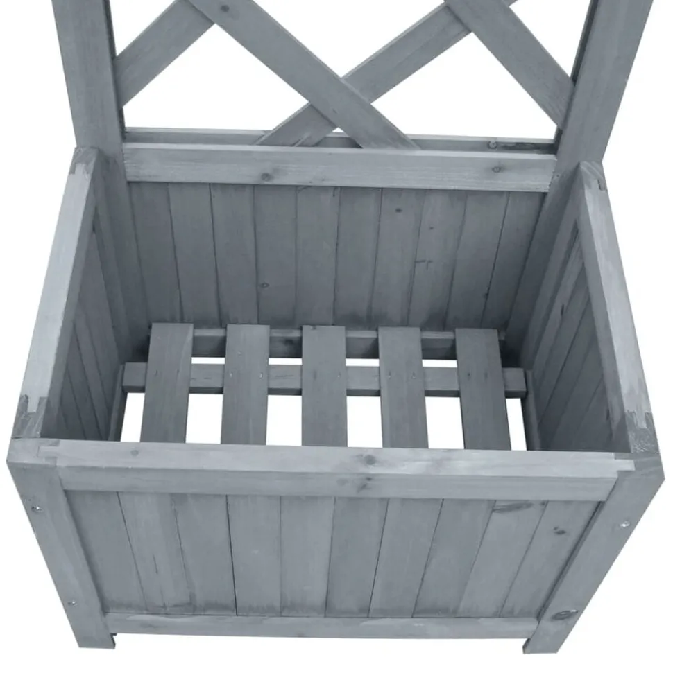 vidaXL Latwerkplantenbak 40x30x135 cm massief vurenhout