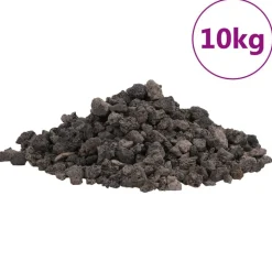 vidaXL Lavastenen 10 kg 1-2 cm zwart