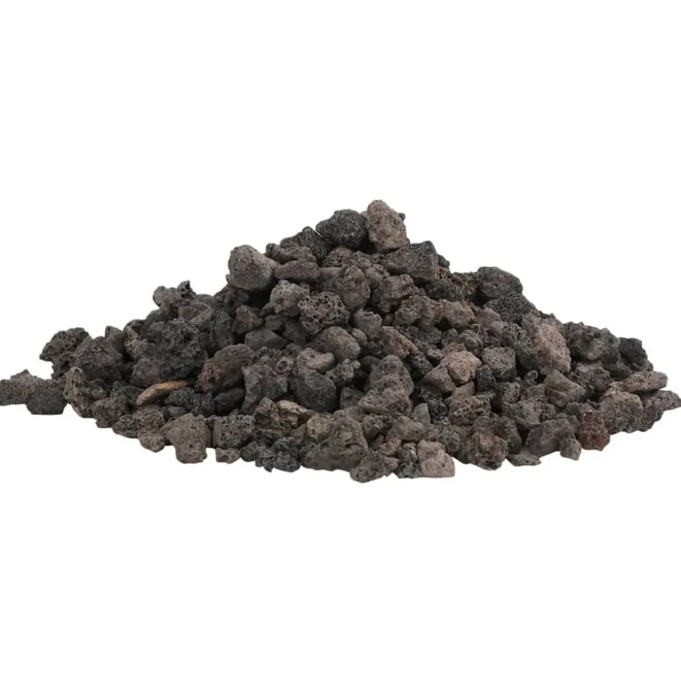 vidaXL Lavastenen 10 kg 1-2 cm zwart