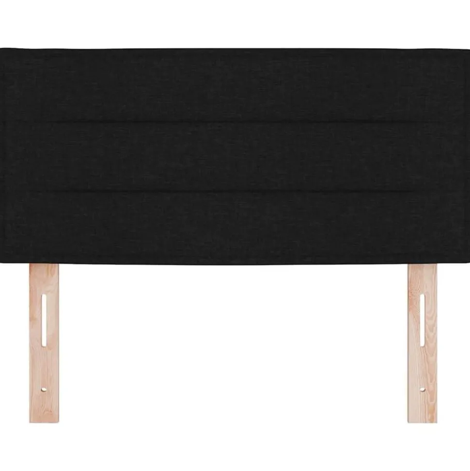 vidaXL LED Hoofdbord met LED-stripverlichting Zwart 80 cm Stof