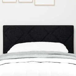 vidaXL LED Hoofdbord Zwart 80 cm Stof