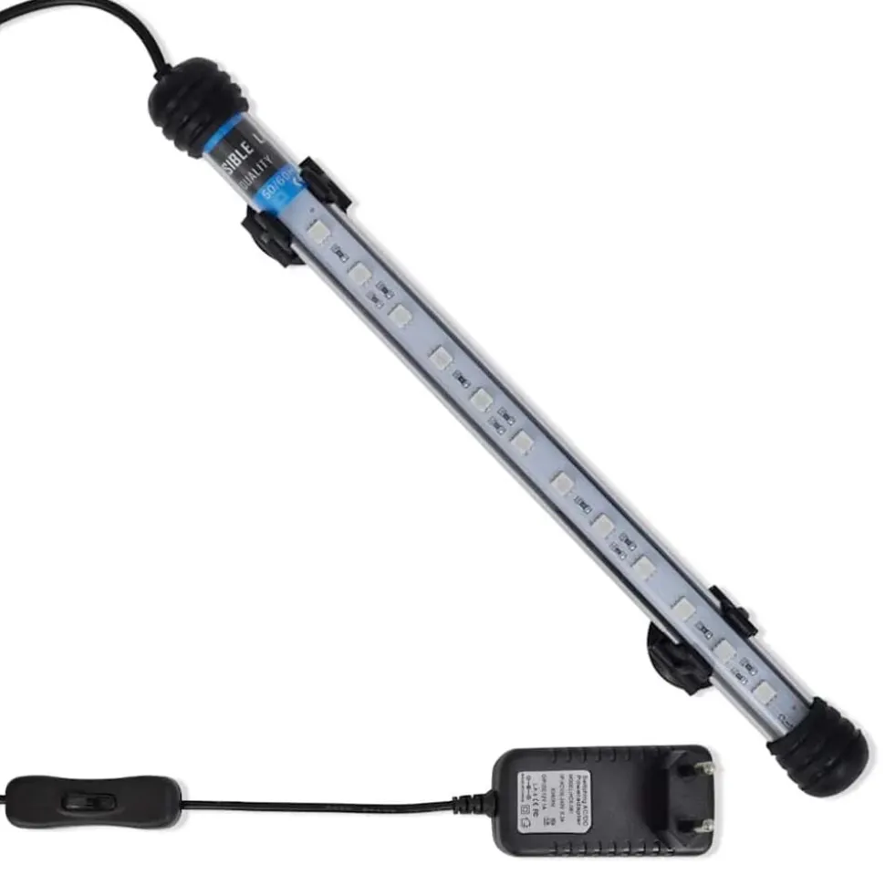 vidaXL LED-aquariumlamp 28 cm blauw
