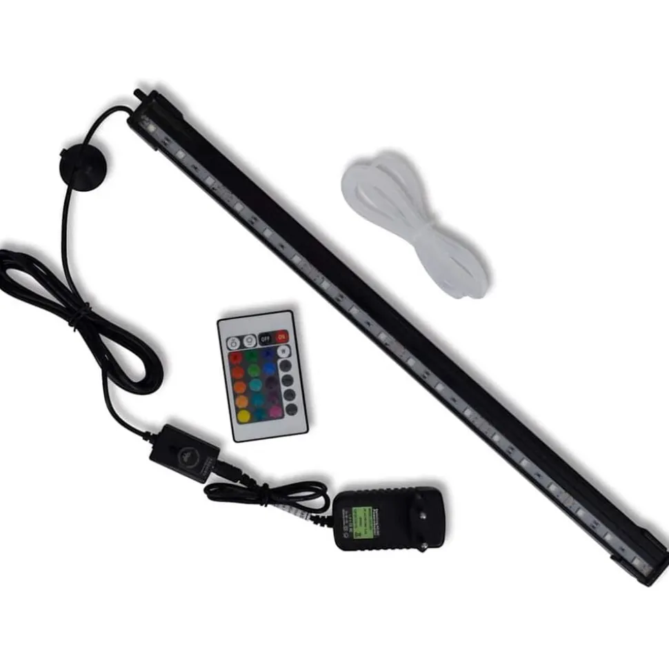 vidaXL LED-aquariumlamp met bubbels RGB 48 cm