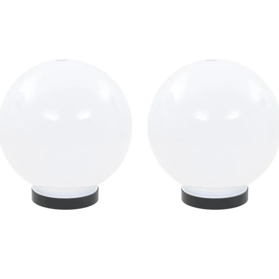 vidaXL LED-bollampen 2 st rond 20 cm PMMA