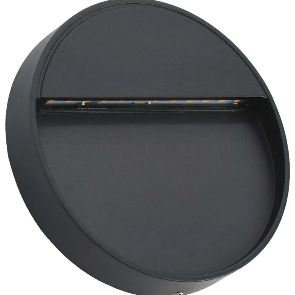 vidaXL LED-buitenwandlampen 2 st 3 W rond zwart