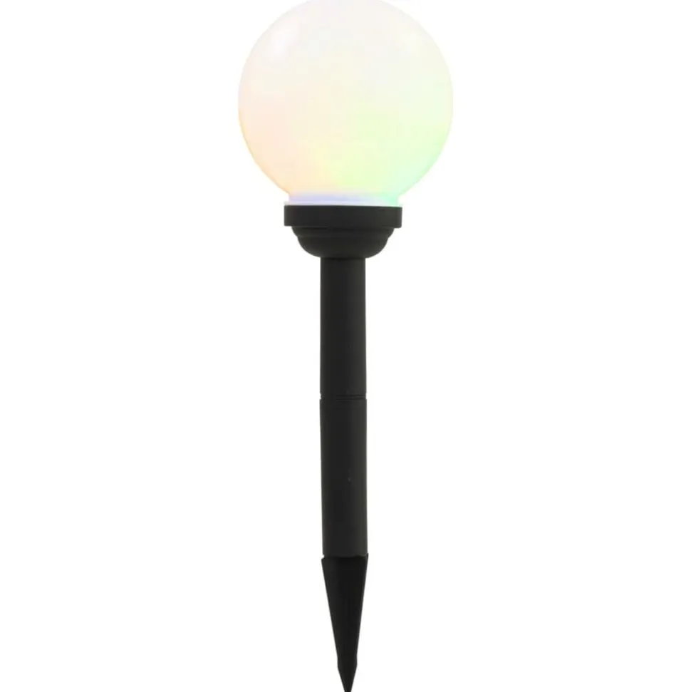 vidaXL LED-solarlampen rond 15 cm RGB 4 st