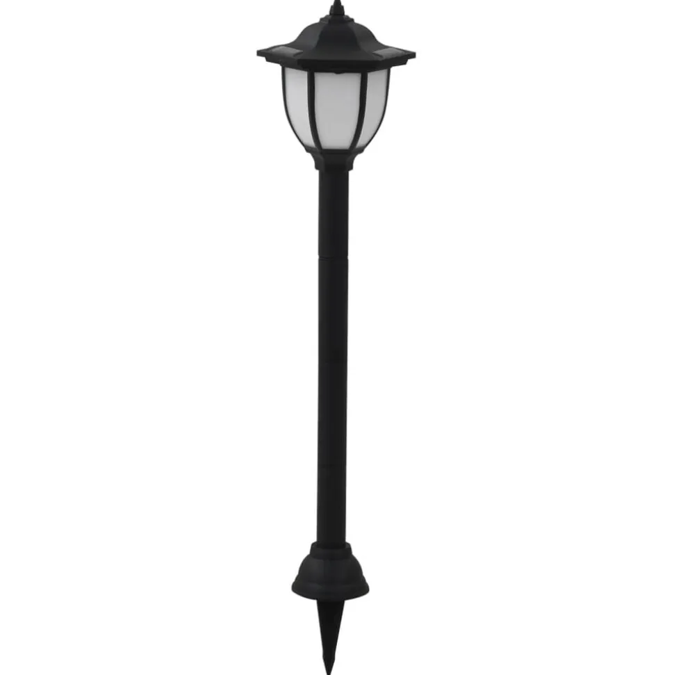 vidaXL LED-solarlampen zwart 3 st