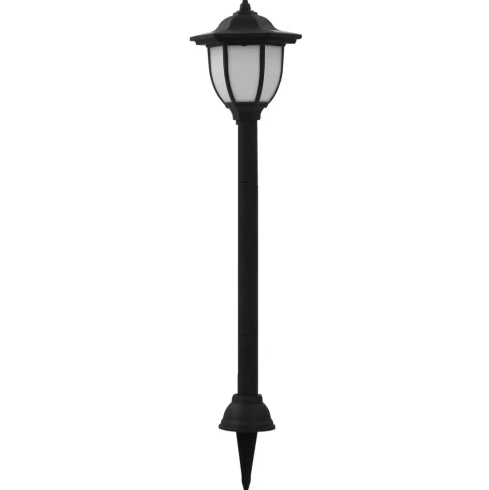 vidaXL LED-solarlampen zwart 3 st