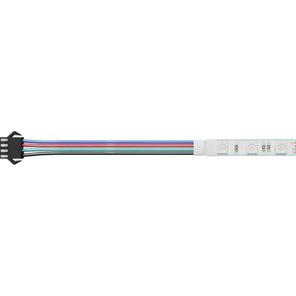 vidaXL LED-strip 2 pcs Zwart en Wit 1745 mm Koper en kunststof