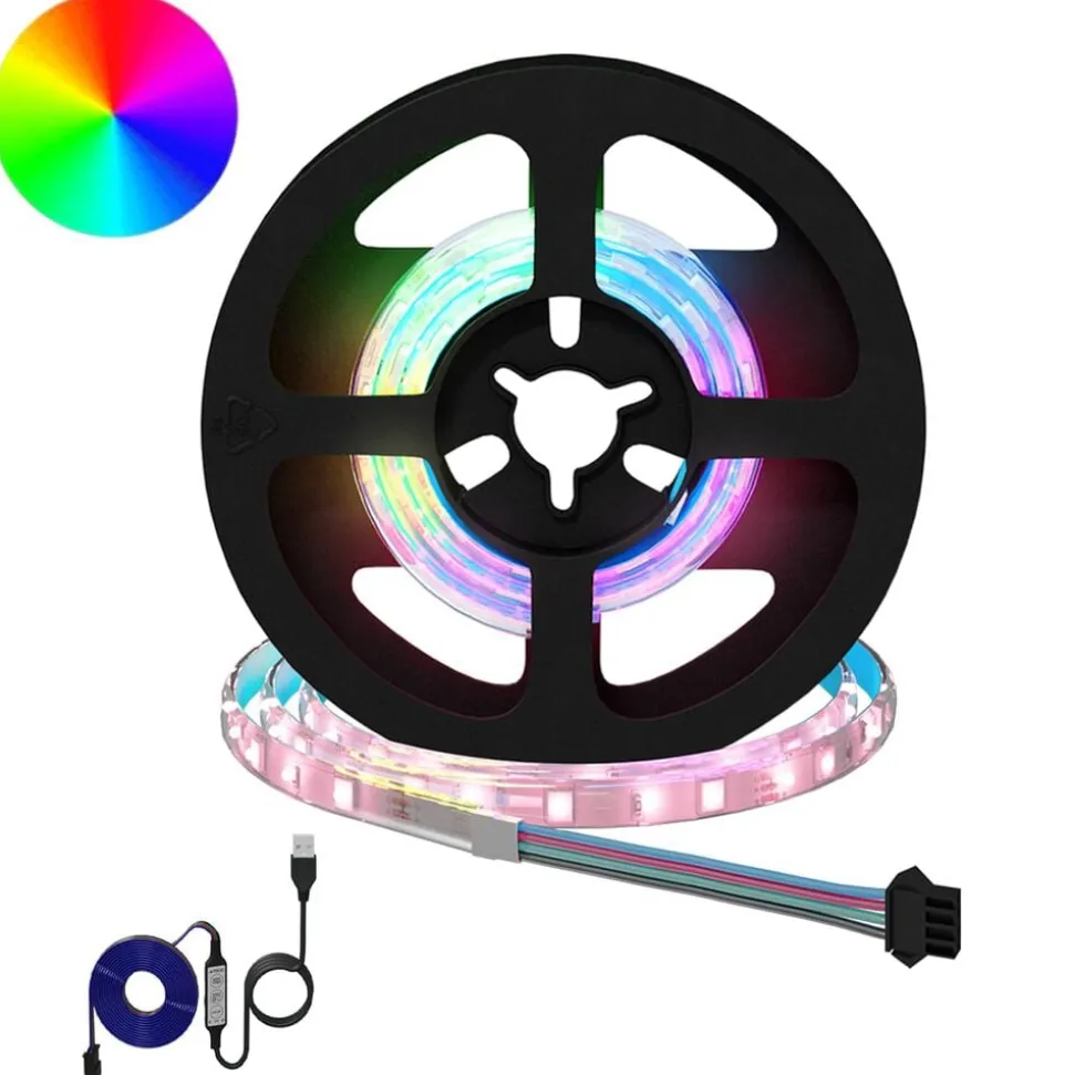 vidaXL LED-strip 2 pcs Zwart en transparant 400 mm Koper en kunststof