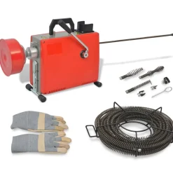 vidaXL Leidingreinigingsmachine 250 W 15 m x 16 mm 4,5 m x 9,5 mm