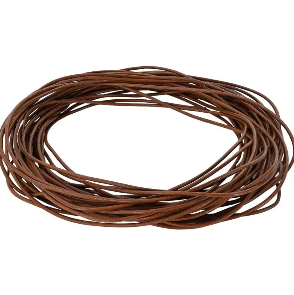 vidaXL Leren Koord Licht Bruin Ø1 mm x 5 m Leer