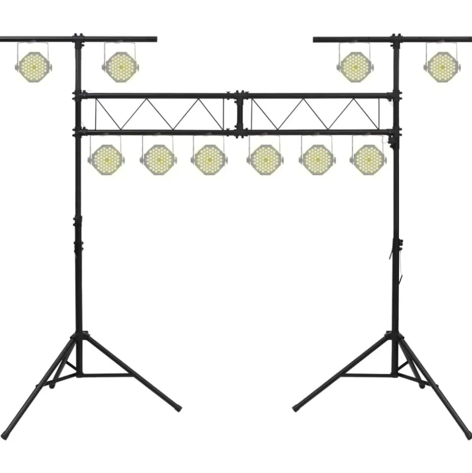 vidaXL Lichtstatief 338x115x(180-300) cm staal