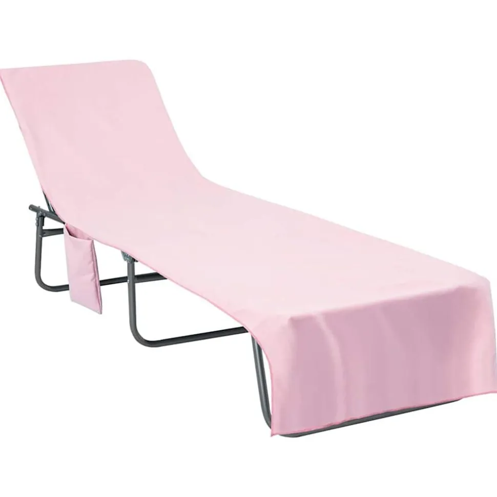 vidaXL Ligbedhanddoeken 2 pcs Roze 210 x 75 cm Polyester en Polyamide