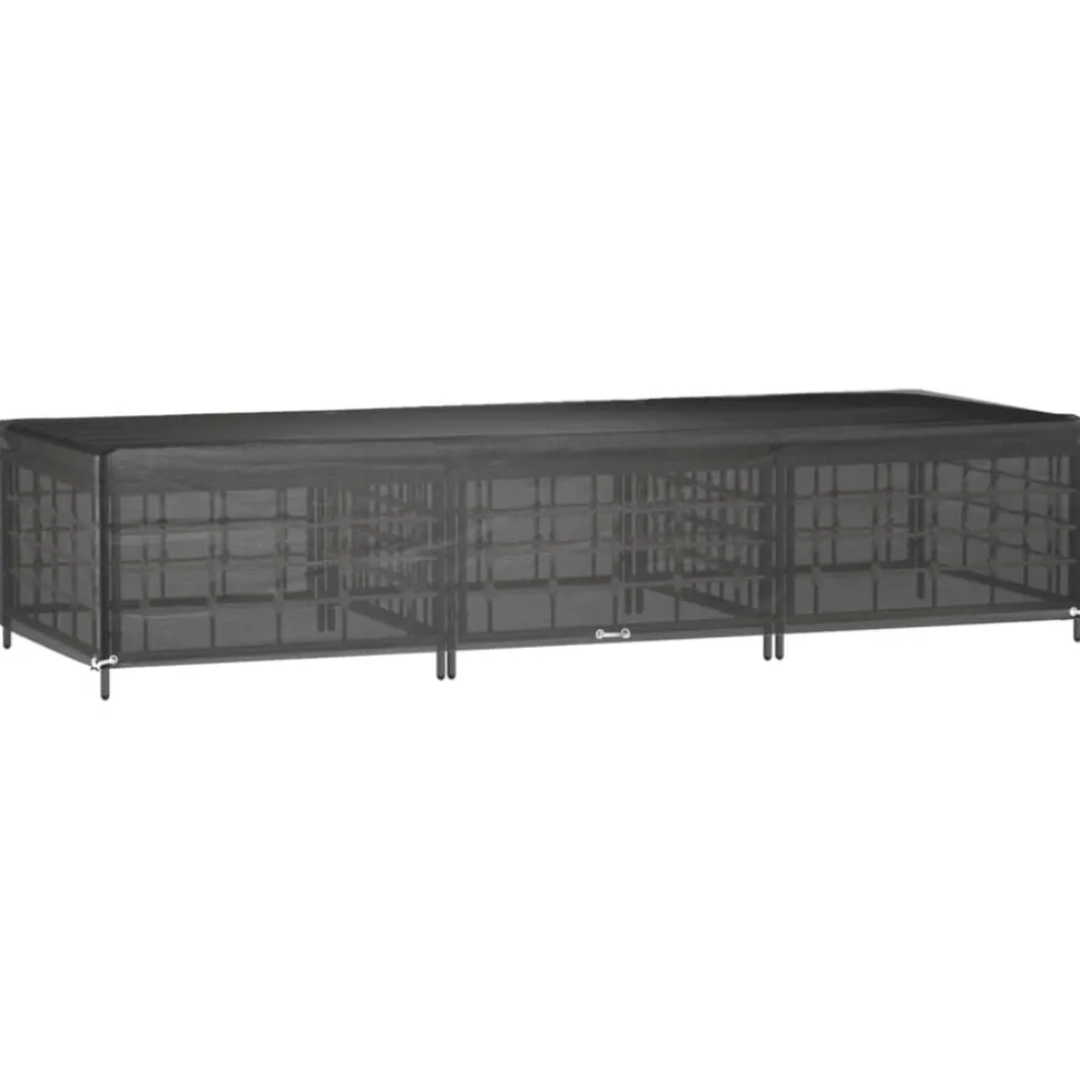 vidaXL Ligbedhoes met 12 oogjes 205x75x40 cm polyetheen