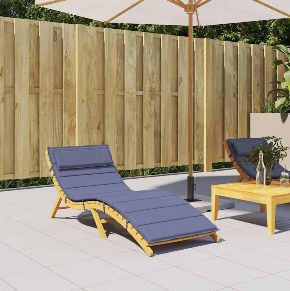 vidaXL Ligbedkussen 180x60x4 cm oxford stof marineblauw