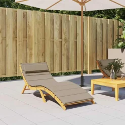 vidaXL Ligbedkussen 180x60x4 cm oxford stof taupe