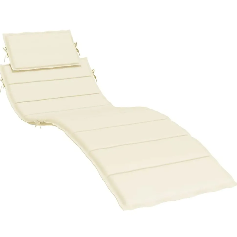 vidaXL Ligbedkussen 186x58x4 cm oxford stof crèmekleurig