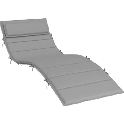 vidaXL Ligbedkussen 180x60x4 cm oxford stof grijs