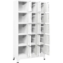 vidaXL Lockerkast 90x40x180 cm staal lichtgrijs