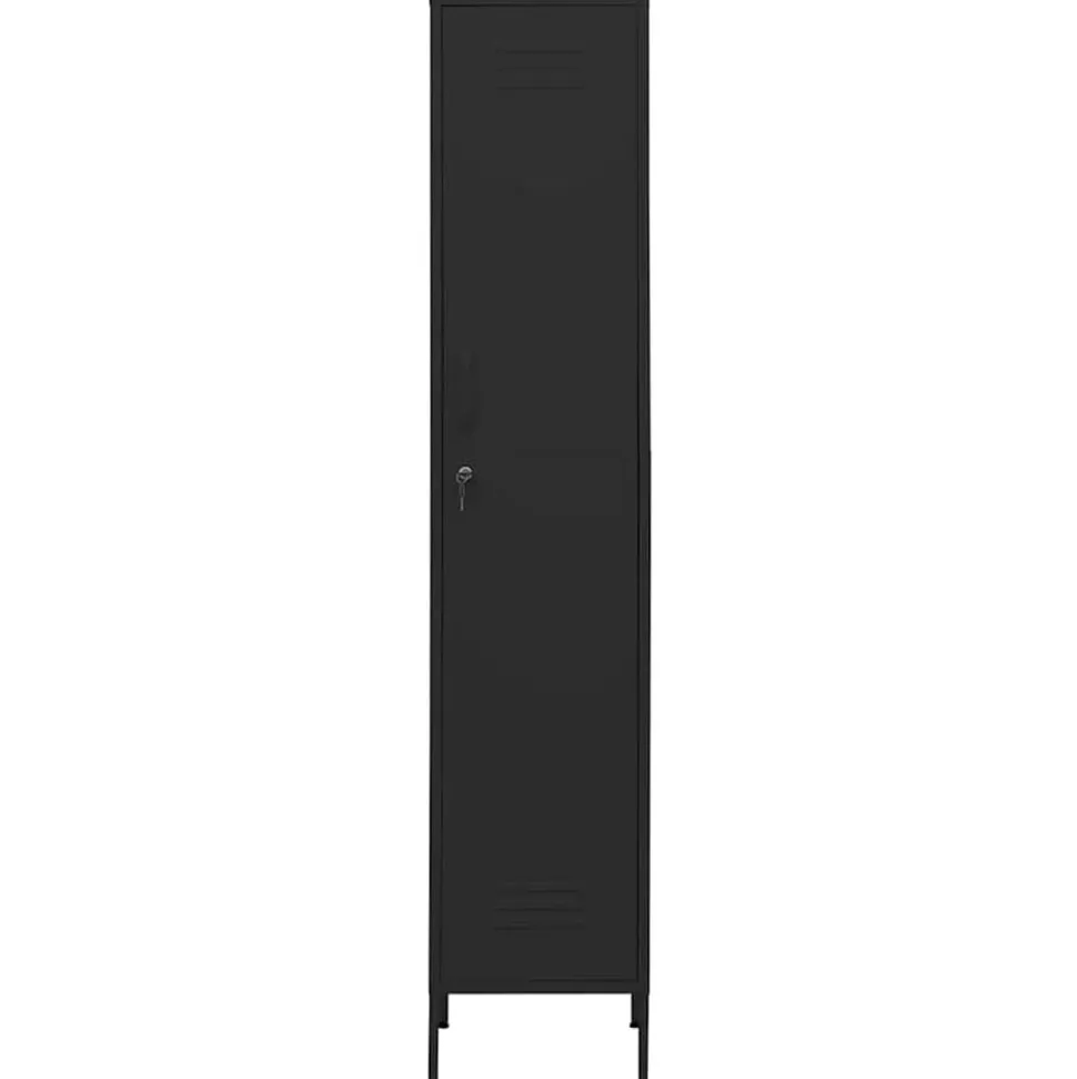 vidaXL Lockerkast 35x46x180 cm staal zwart