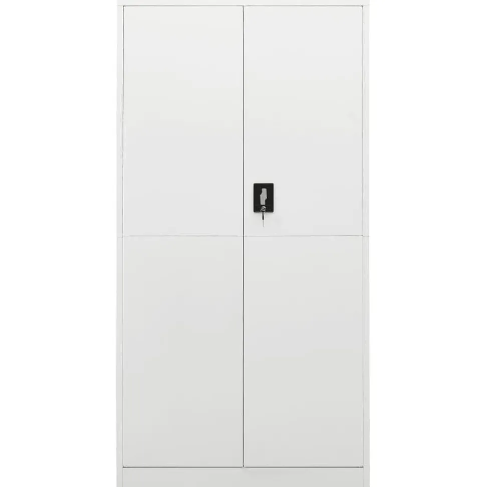 vidaXL Lockerkast 90x40x180 cm staal wit