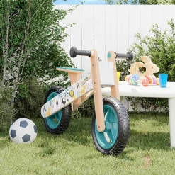 vidaXL Loopfiets voor kinderen blauw met print