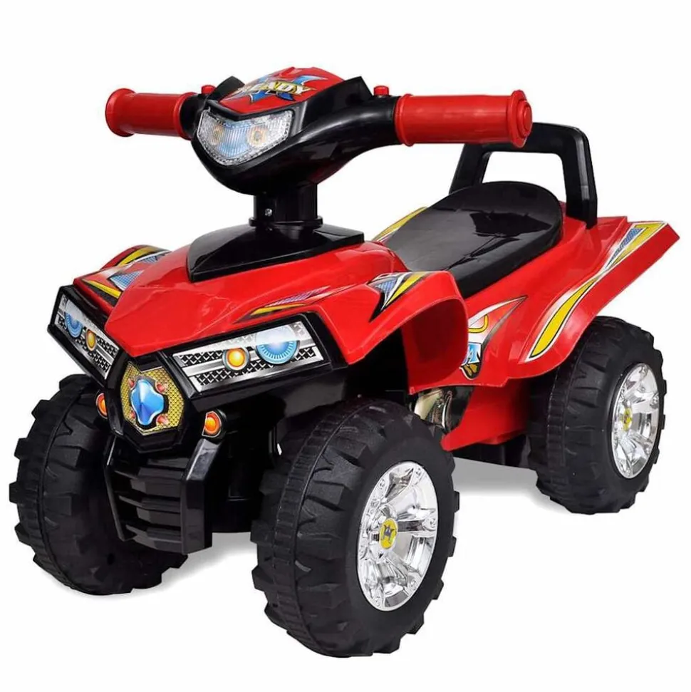vidaXL Loopquad met licht en geluid rood