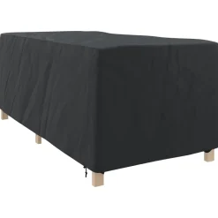 vidaXL Lounger Hoes Effen Zwart 205 x 100 x 70 cm Stof