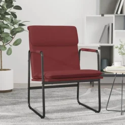 vidaXL Loungestoel 55x64x80 cm kunstleer wijnrood