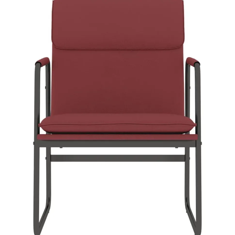 vidaXL Loungestoel 55x64x80 cm kunstleer wijnrood