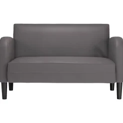 vidaXL Loveseat bank 110 cm kunstleer grijs