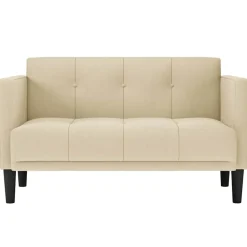 vidaXL Loveseat Bank Crème 111 cm Stof