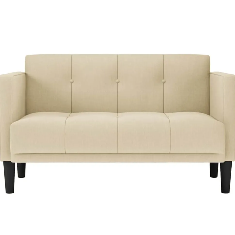 vidaXL Loveseat Bank Crème 111 cm Stof