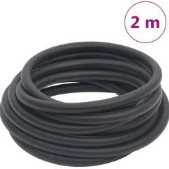 vidaXL Luchtslang hybride 0,6'' 2 m rubber en pvc zwart