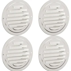 vidaXL Luchtventilatie roosters 4 pcs Zilver 80 mm Roestvrij staal