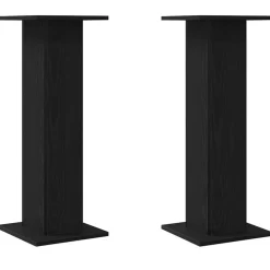 vidaXL Luidspreker standaards 2 pcs Zwart Eiken 30 x 30 x 80 cm