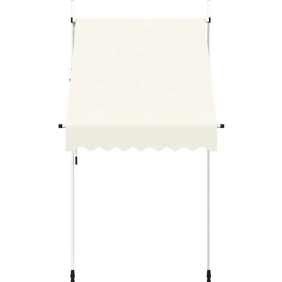 vidaXL Luifel handmatig uittrekbaar 150 cm crème