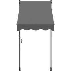 vidaXL Luifel uittrekbaar 100x150 cm stof en staal antracietkleurig