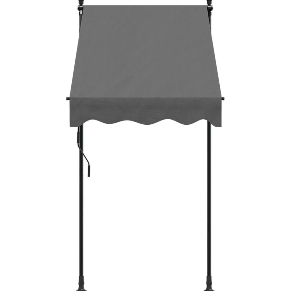 vidaXL Luifel uittrekbaar 100x150 cm stof en staal antracietkleurig