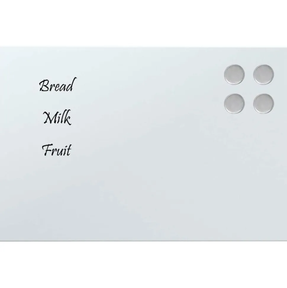 vidaXL Magneetbord voor aan de wand 30x20 cm gehard glas wit