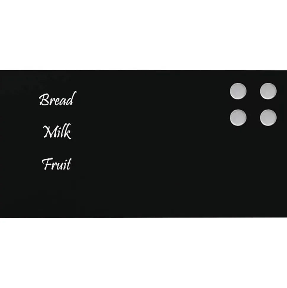 vidaXL Magneetbord voor aan de wand 40x20 cm gehard glas zwart