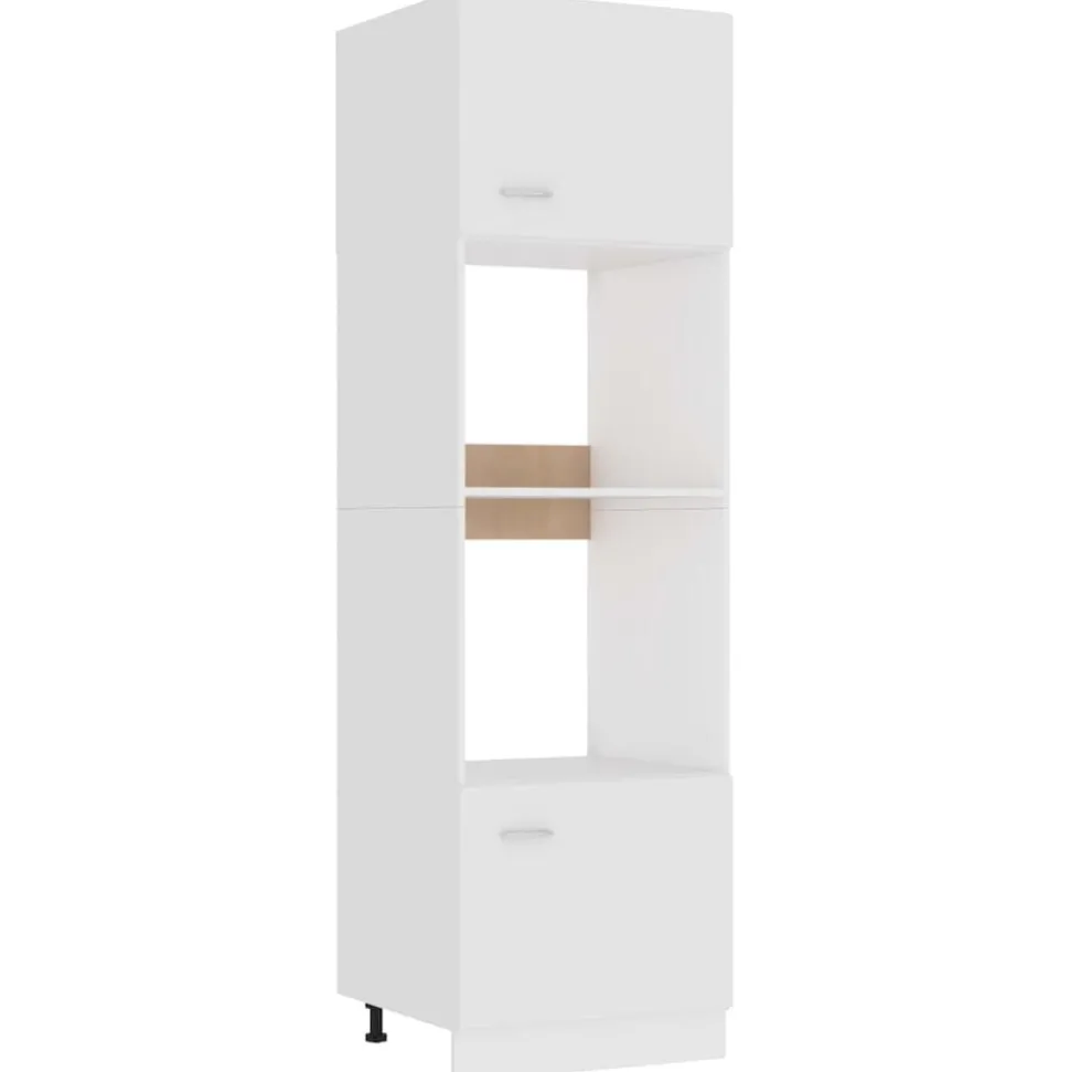 vidaXL Magnetronkast Lyon 60x57x207 cm bewerkt hout wit
