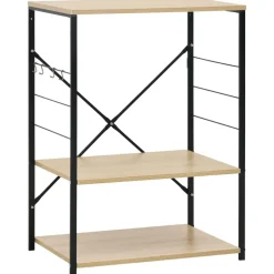 vidaXL Magnetronkast 60x39,6x79,5 cm bewerkt hout zwart en eikenkleur