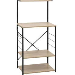 vidaXL Magnetronkast 60x39,6x123 cm bewerkt hout zwart en eikenkleurig